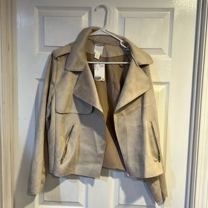 Tan sueded short jacket
